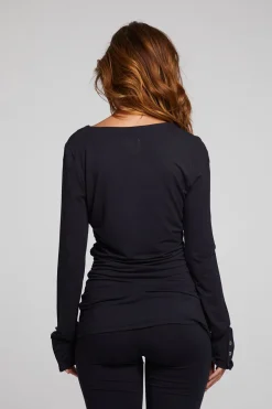 Women Chaser Brand Priscilla Licorice Long Sleeve