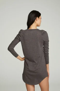 Women Chaser Brand Puff Sleeve Shirttail Hi Lo Dress