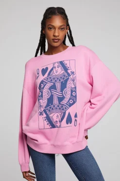 Women Chaser Brand Queen Of Hearts Pullover