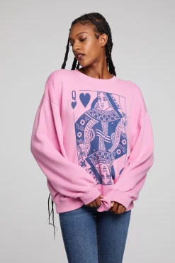 Women Chaser Brand Queen Of Hearts Pullover