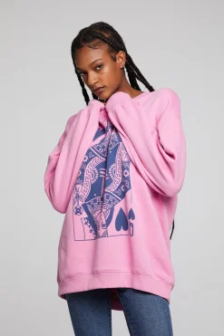 Women Chaser Brand Queen Of Hearts Pullover