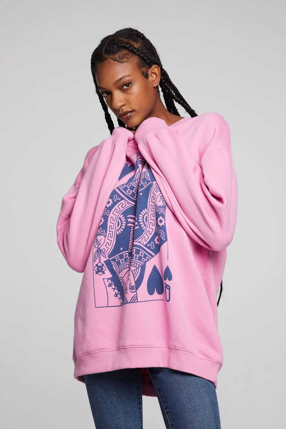 Women Chaser Brand Queen Of Hearts Pullover