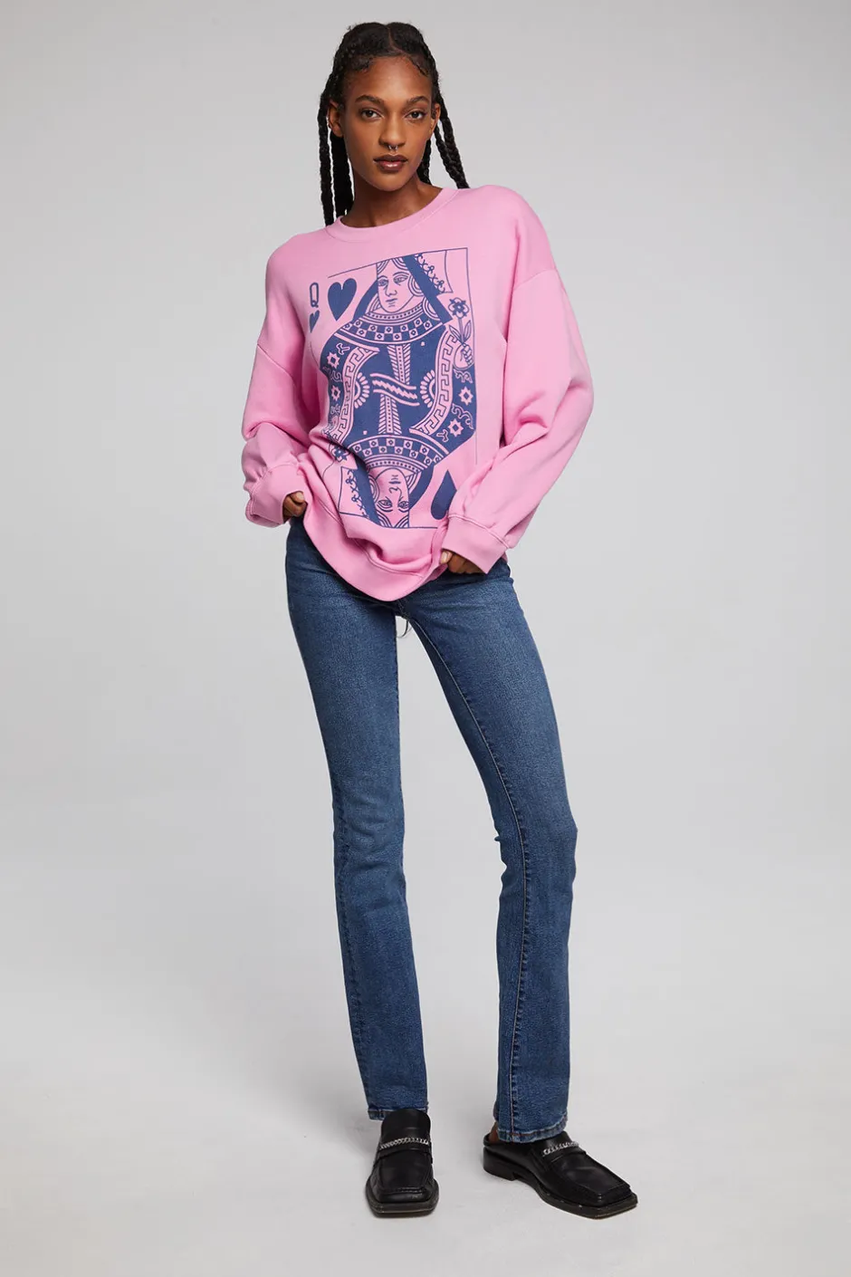 Women Chaser Brand Queen Of Hearts Pullover