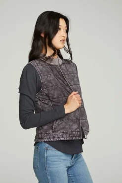 Women Chaser Brand Quilted Mock Neck Puffer Vest