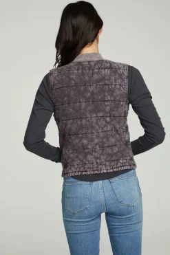 Women Chaser Brand Quilted Mock Neck Puffer Vest