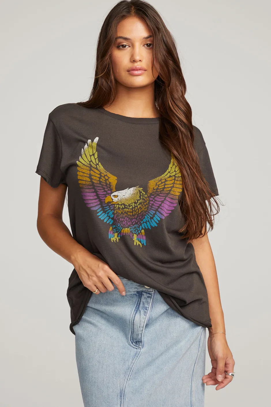 Women Chaser Brand Rainbow Eagle Tee