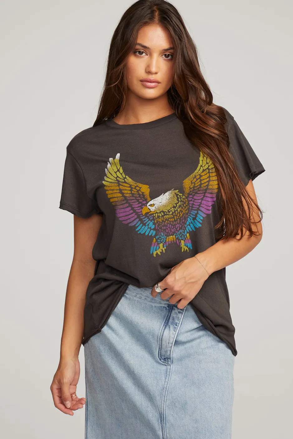 Women Chaser Brand Rainbow Eagle Tee