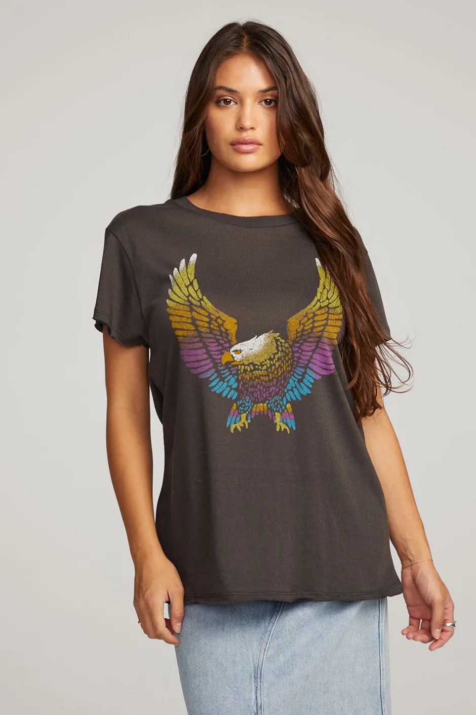 Women Chaser Brand Rainbow Eagle Tee