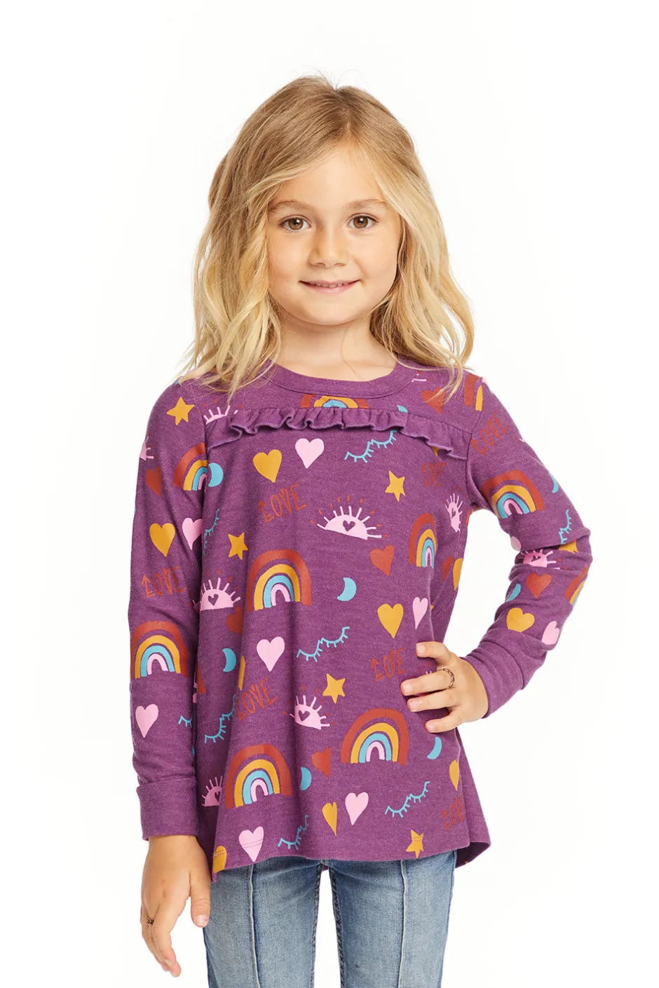 Kids Chaser Brand Rainbow Love Long Sleeve
