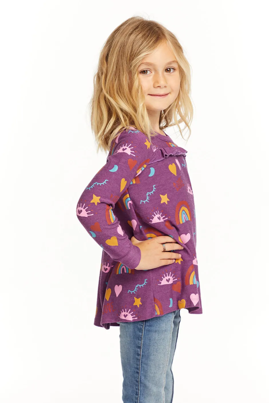 Kids Chaser Brand Rainbow Love Long Sleeve