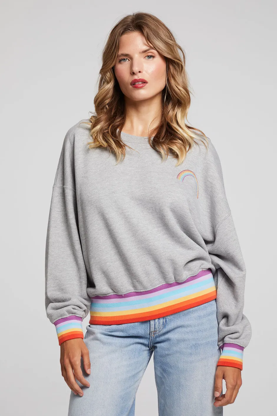 Women Chaser Brand Rainbow Pullover