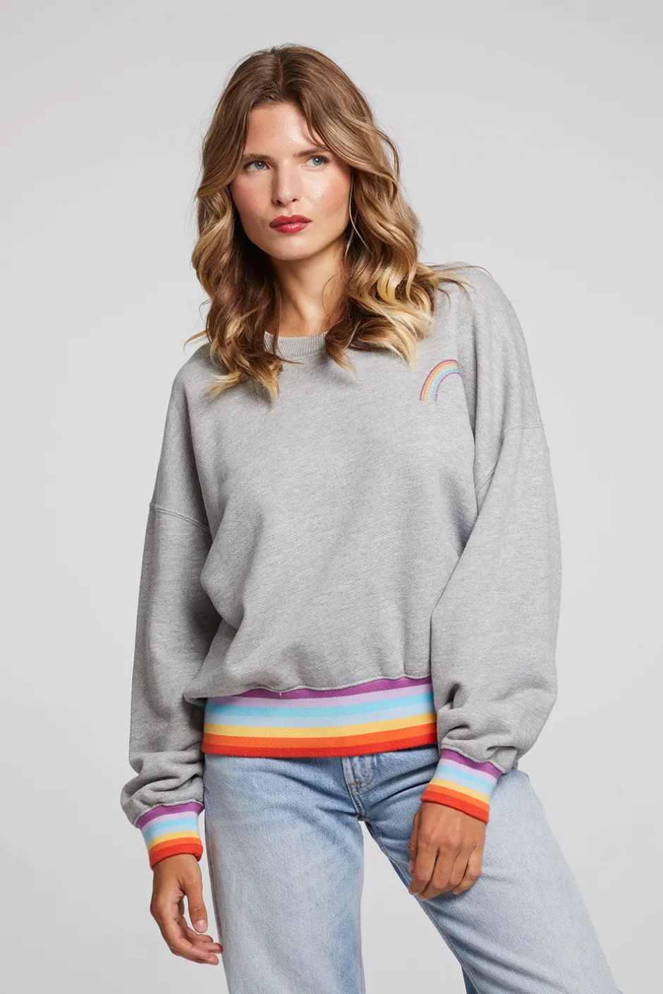 Women Chaser Brand Rainbow Pullover