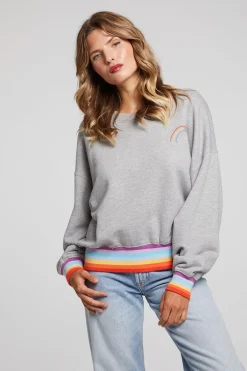 Women Chaser Brand Rainbow Pullover