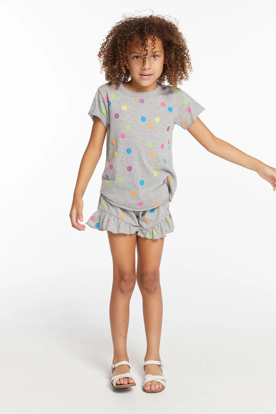 Kids Chaser Brand Rainbow Smiles Girls Shorts