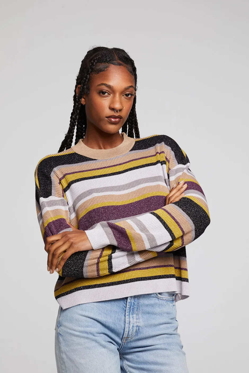 Women Chaser Brand Ramonee Haight Street Stripe Pullover
