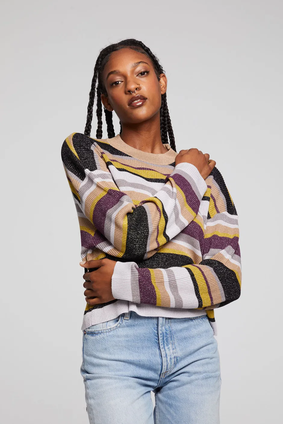 Women Chaser Brand Ramonee Haight Street Stripe Pullover
