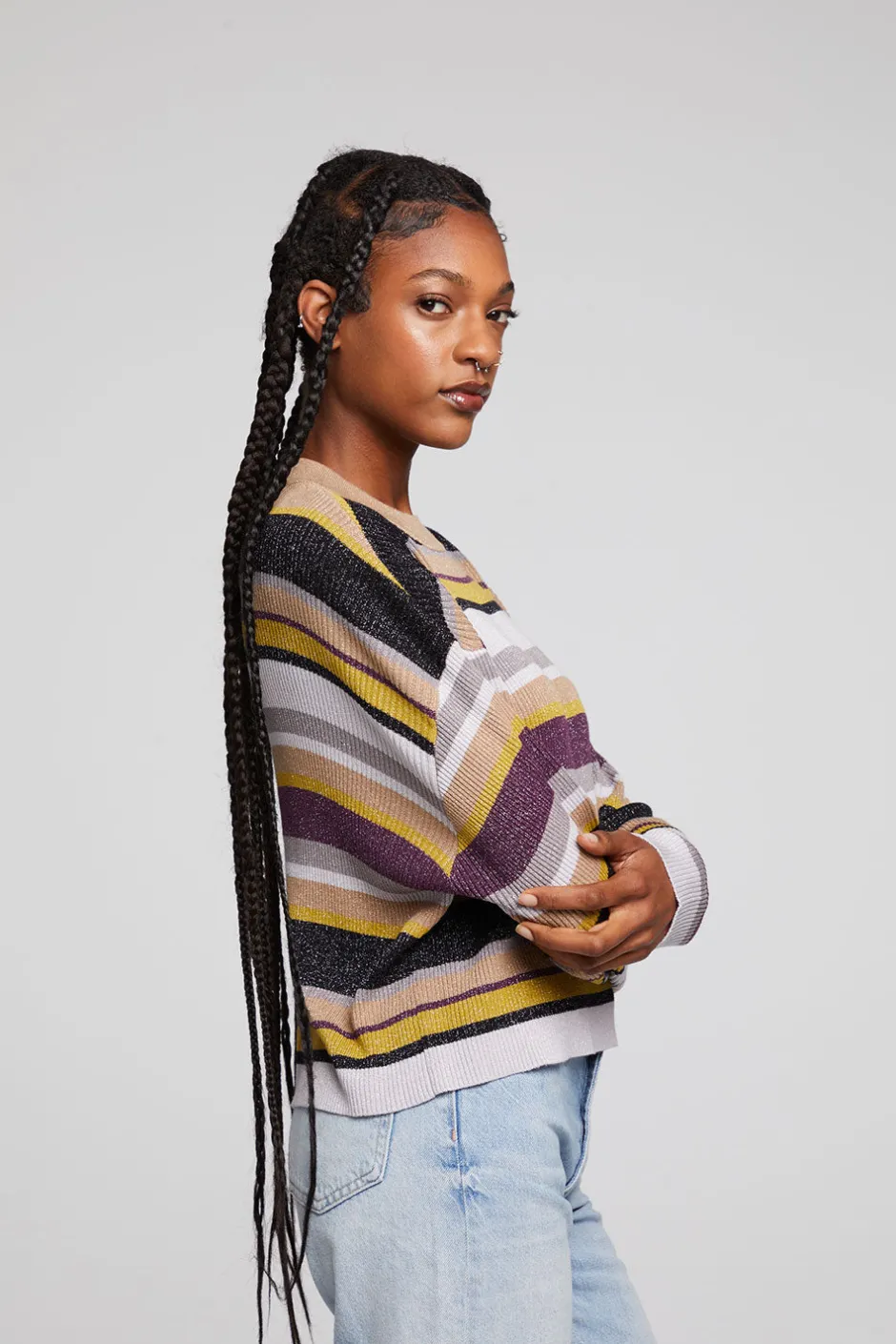 Women Chaser Brand Ramonee Haight Street Stripe Pullover
