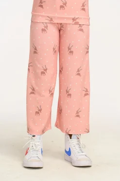 Kids Chaser Brand Reindeer Snow Wide Leg Pants