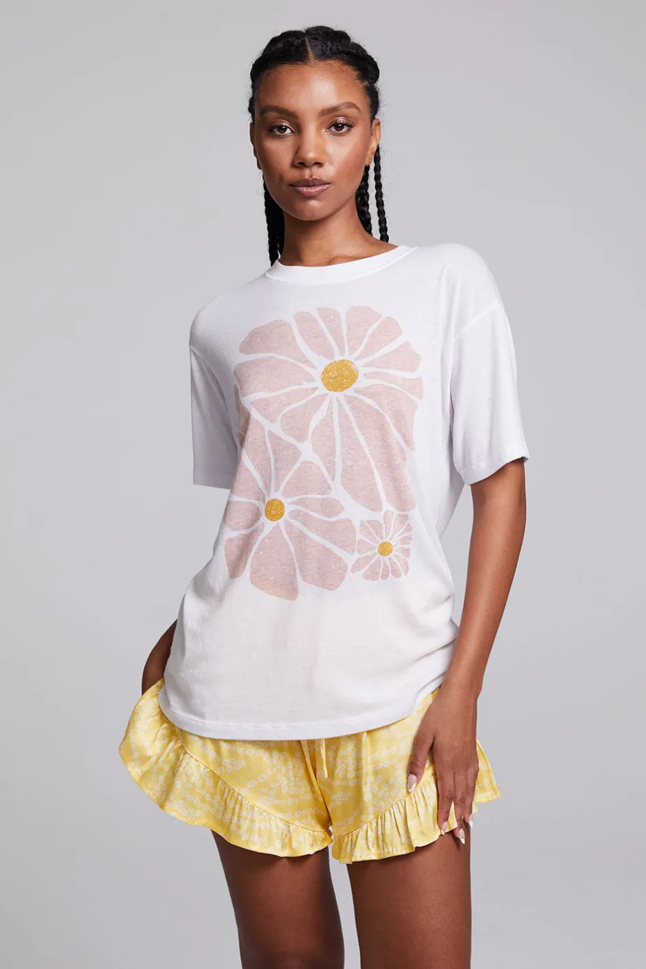 Women Chaser Brand Retro Flowers Tee