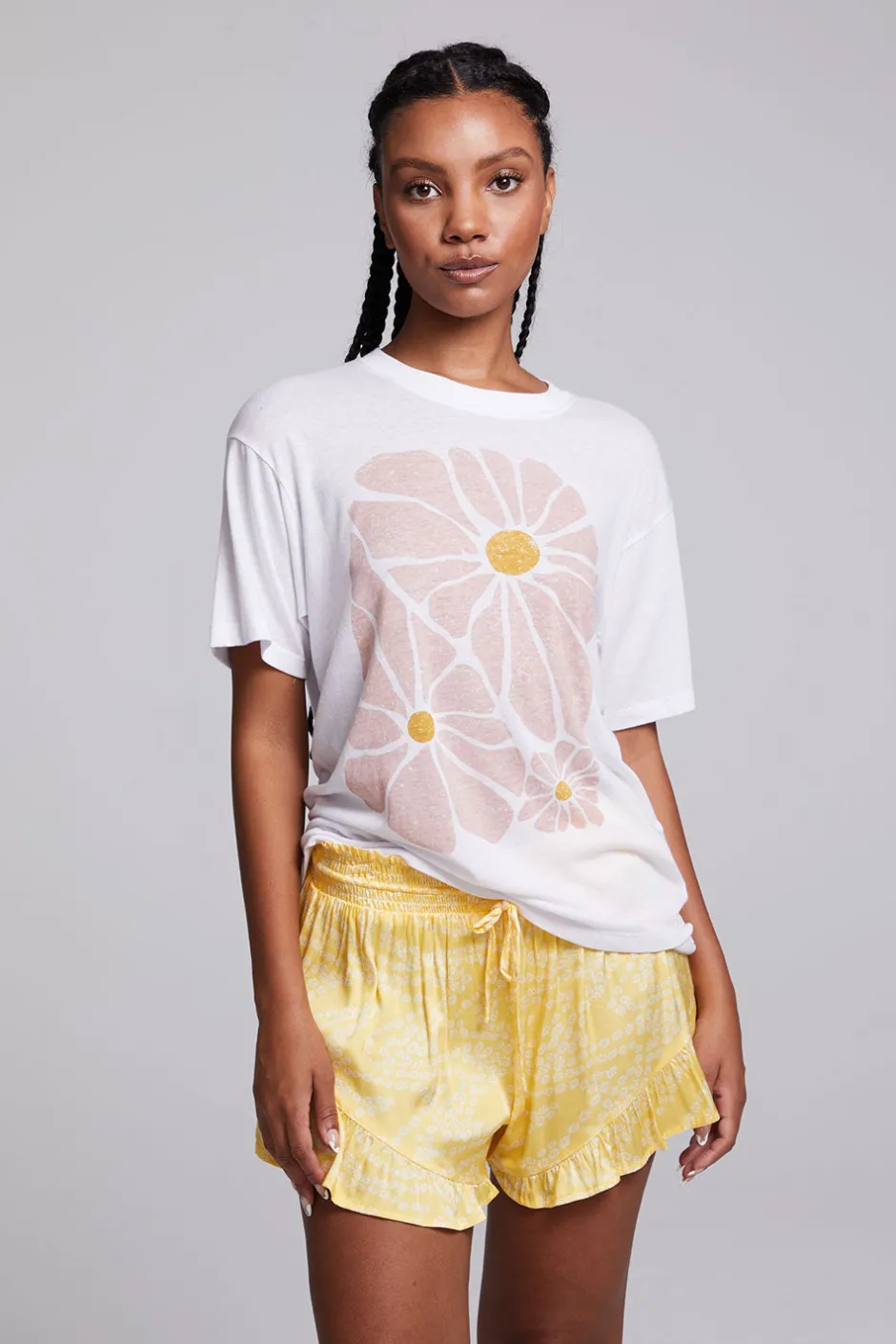 Women Chaser Brand Retro Flowers Tee