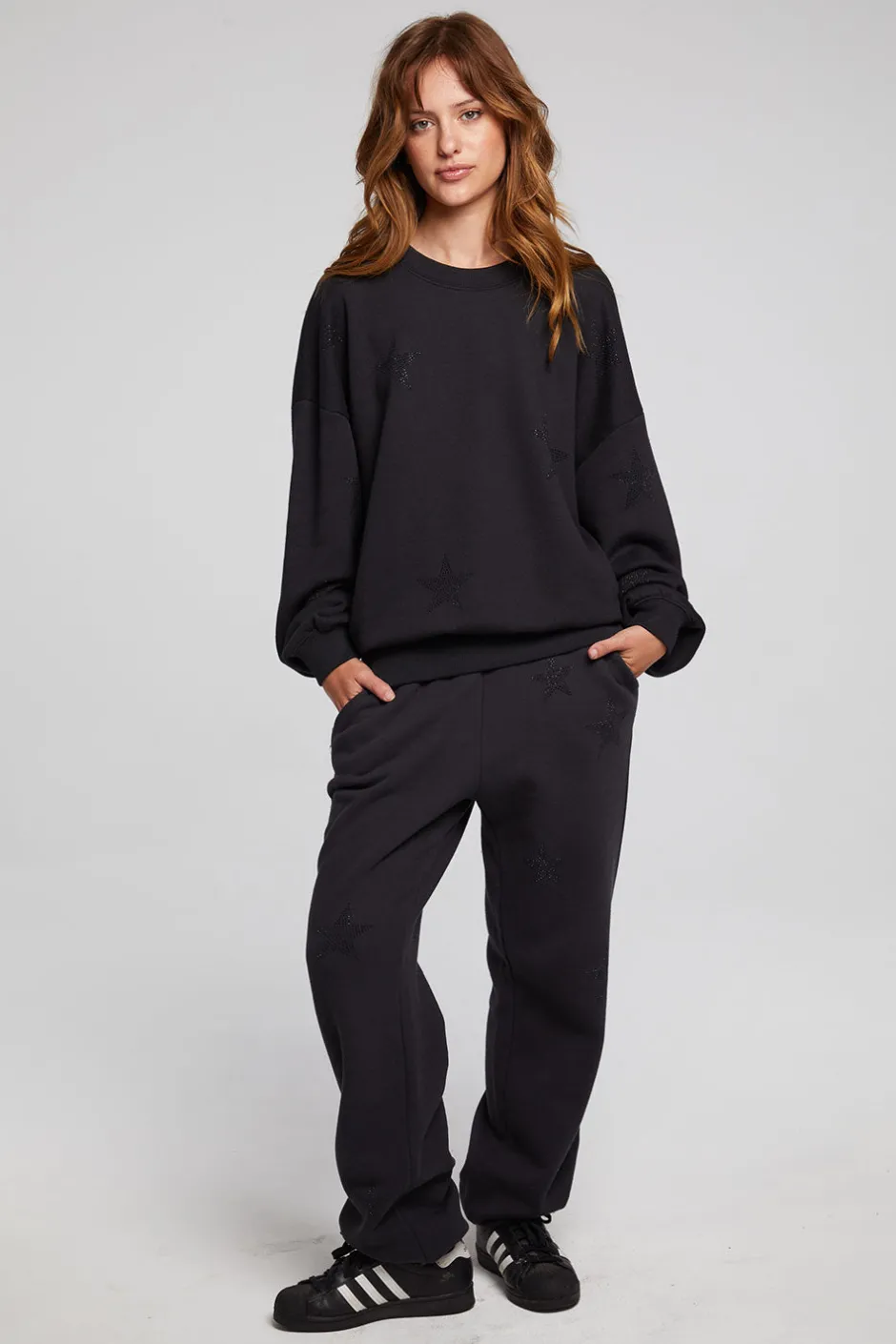 Women Chaser Brand Rhinestone Stars Joggers