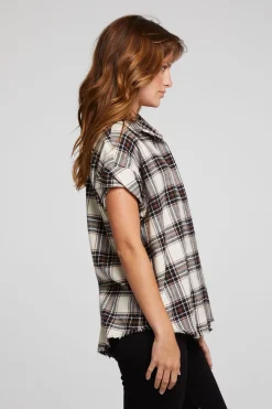 Women Chaser Brand Rhythm Americana Plaid Button Down