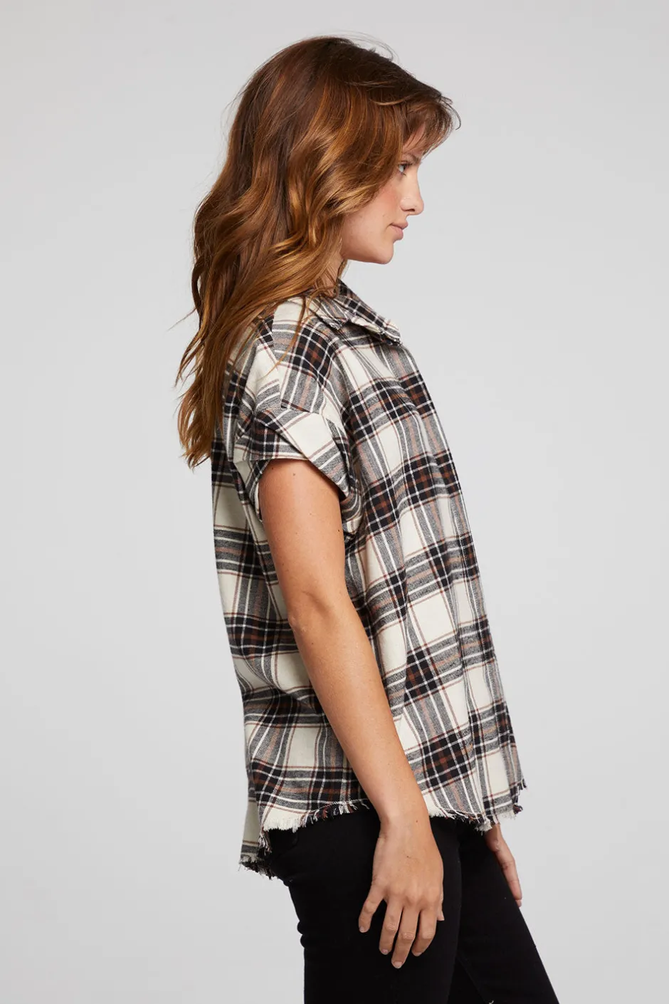 Women Chaser Brand Rhythm Americana Plaid Button Down