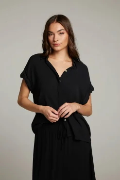 Women Chaser Brand Rhythmm Licorice Button Down