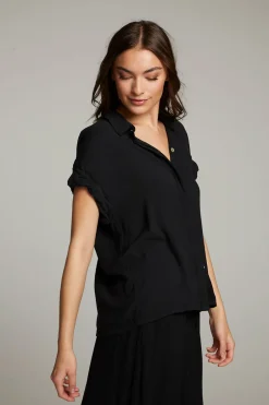 Women Chaser Brand Rhythmm Licorice Button Down
