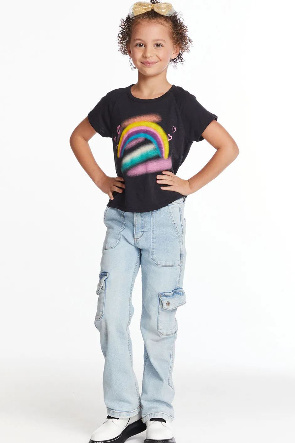Kids Chaser Brand Ride The Rainbow Girls Tee