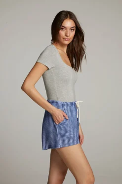 Women Chaser Brand River Heather Grey Bodysuit