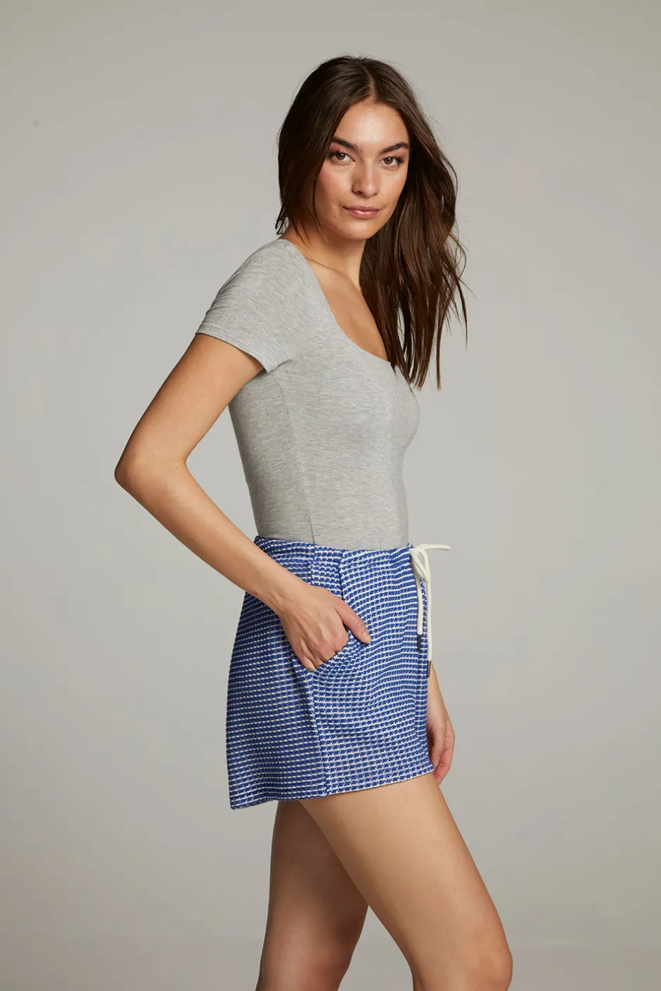 Women Chaser Brand River Heather Grey Bodysuit