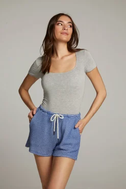 Women Chaser Brand River Heather Grey Bodysuit