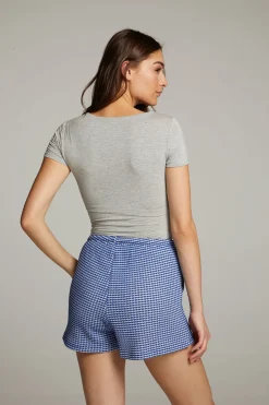 Women Chaser Brand River Heather Grey Bodysuit