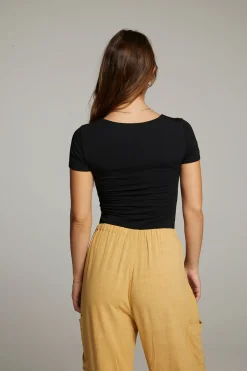Women Chaser Brand River True Black Bodysuit