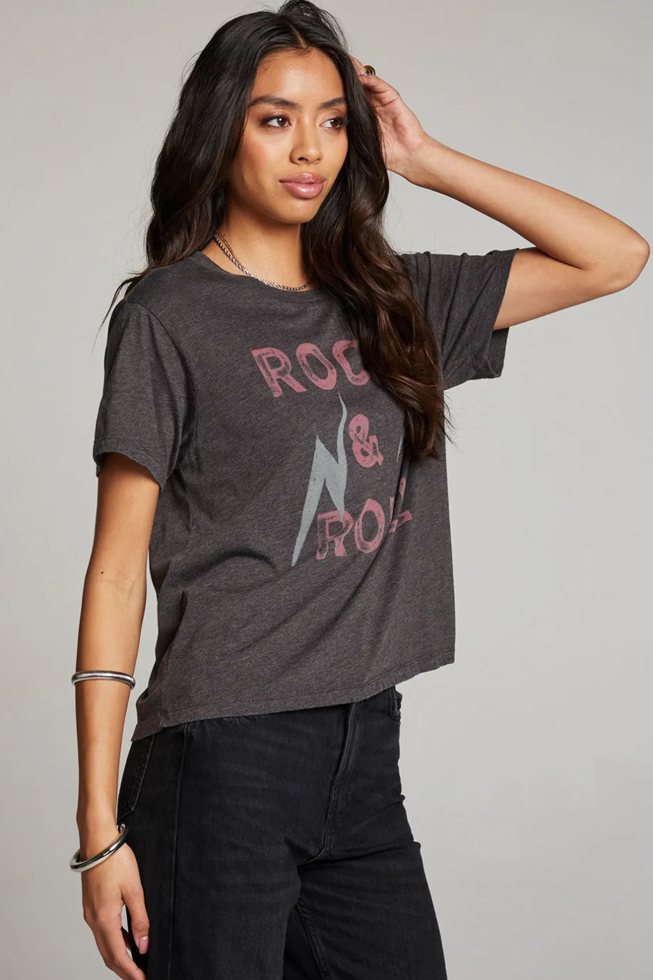 Women Chaser Brand Rock & Roll Forever Crewneck Tee