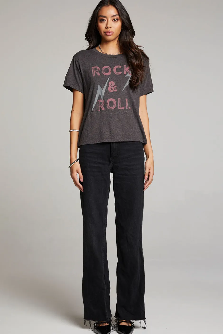 Women Chaser Brand Rock & Roll Forever Crewneck Tee