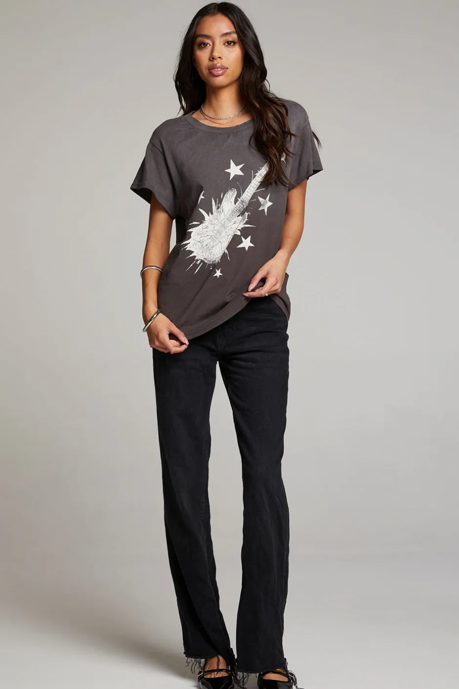Women Chaser Brand Rock Guitar Tee