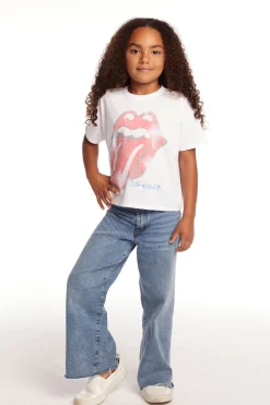 Women/Kids Chaser Brand Rolling Stones Classic Logo Girls Tee