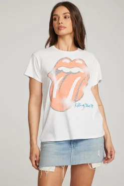 Women Chaser Brand Rolling Stones Classic Logo Tee