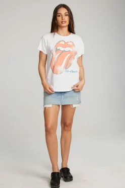 Women Chaser Brand Rolling Stones Classic Logo Tee
