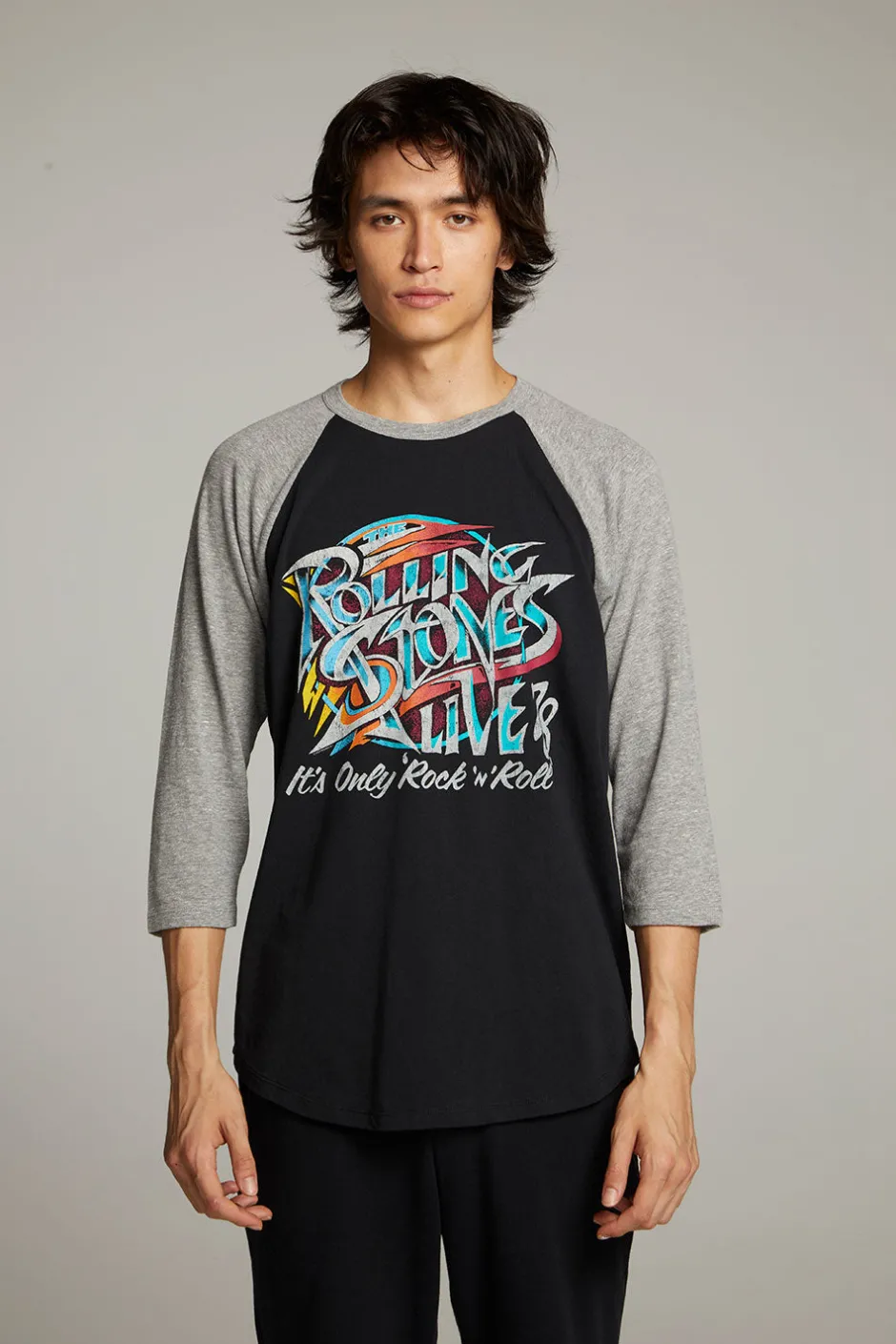 Women Chaser Brand Rolling Stones Live '78 Basball Raglan Tee
