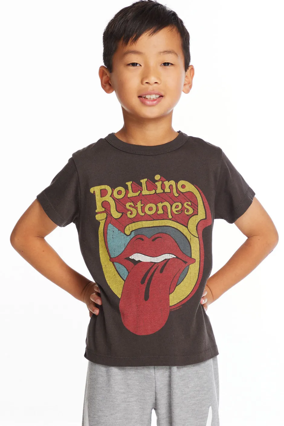 Women/Kids/BOY Chaser Brand Rolling Stones Retro Logo Boys Tee