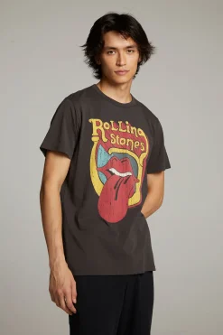 Women Chaser Brand Rolling Stones Retro Logo Crew Neck Tee
