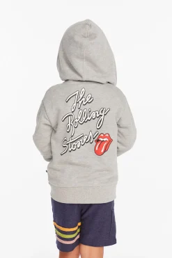 Women/Kids/BOY Chaser Brand Rolling Stones Script Logo Boys Zip-up Hoodie