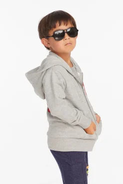 Women/Kids/BOY Chaser Brand Rolling Stones Script Logo Boys Zip-up Hoodie