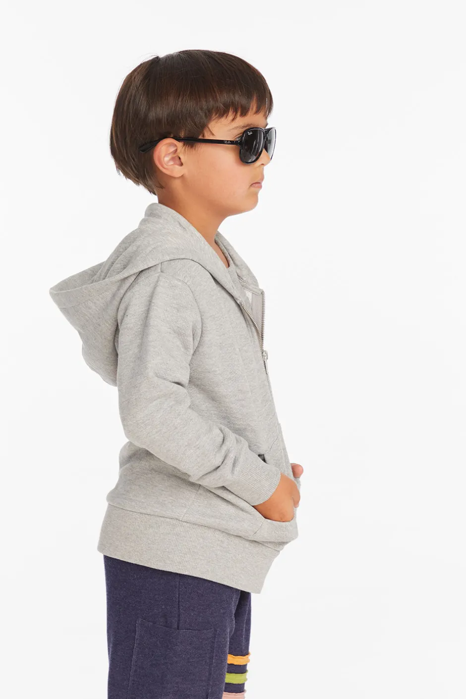 Women/Kids/BOY Chaser Brand Rolling Stones Script Logo Boys Zip-up Hoodie