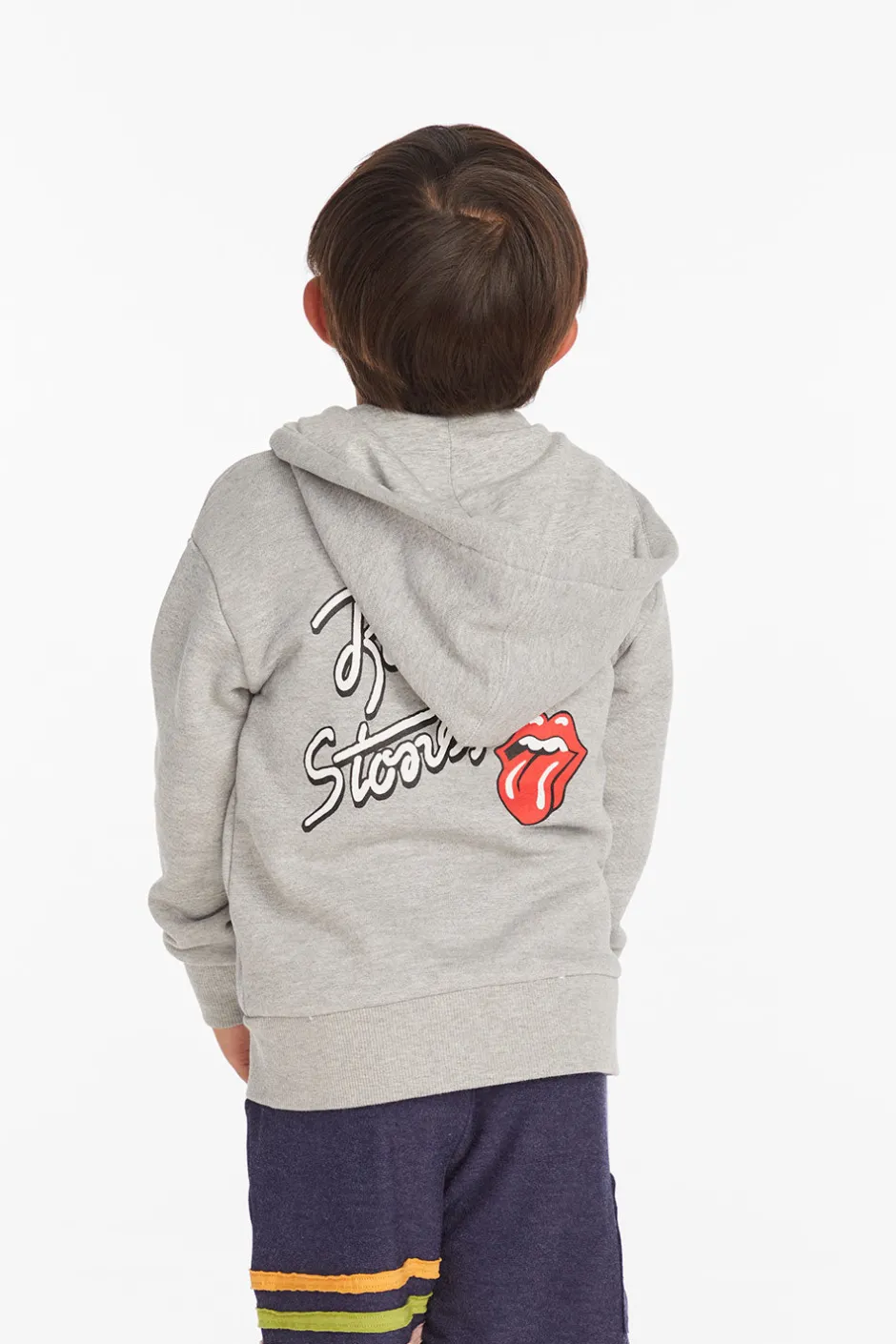 Women/Kids/BOY Chaser Brand Rolling Stones Script Logo Boys Zip-up Hoodie