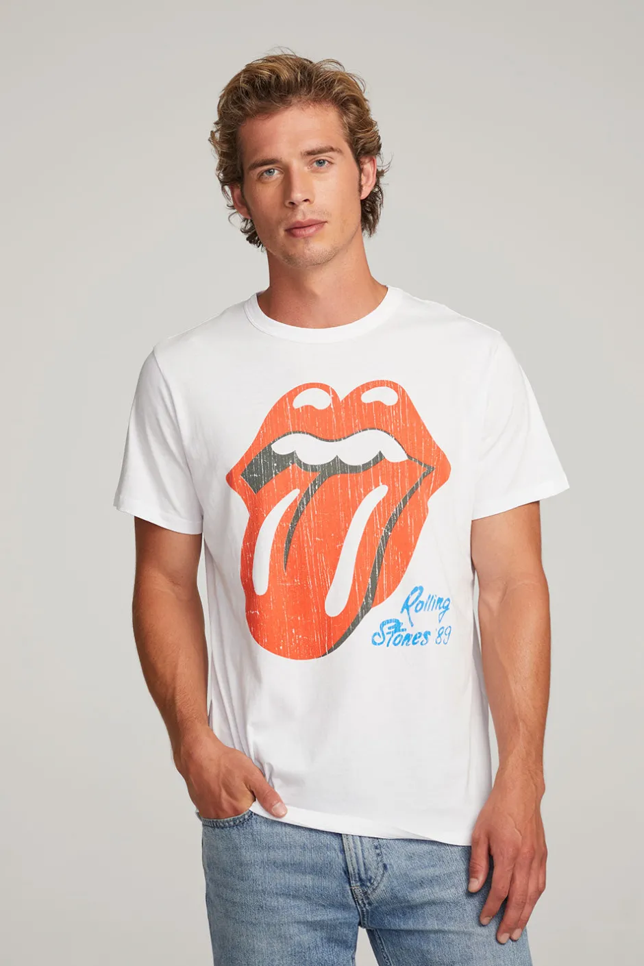 Women Chaser Brand Rolling Stones Steel Wheels Tour Mens Tee