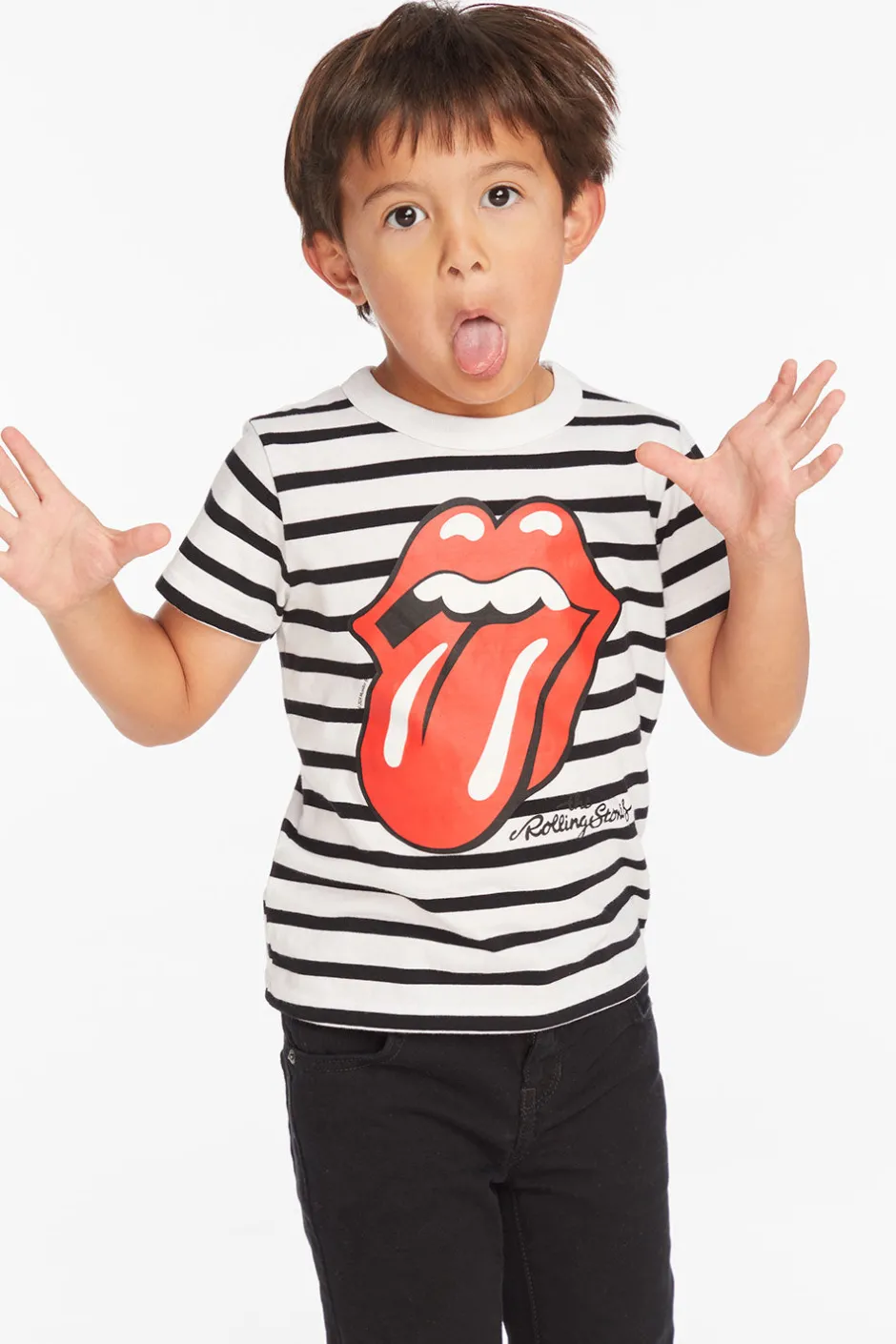 Women/Kids/BOY Chaser Brand Rolling Stones Tongue Logo Boys Tee